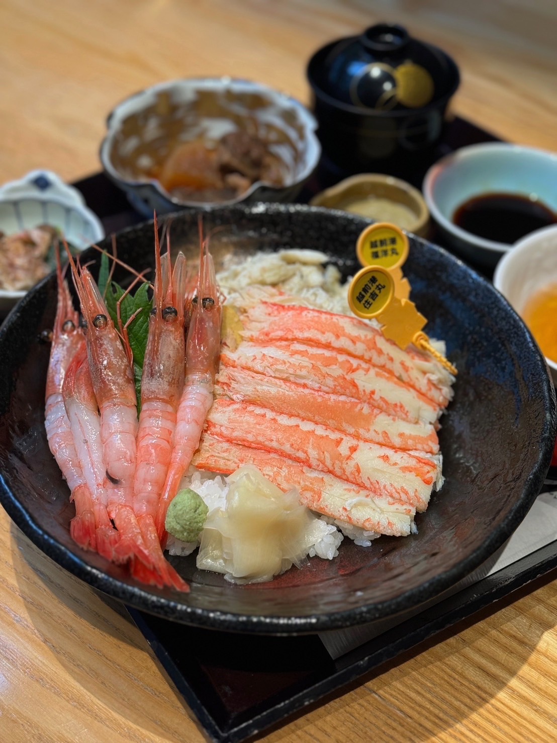 越前ずわいがにと甘海老の御膳